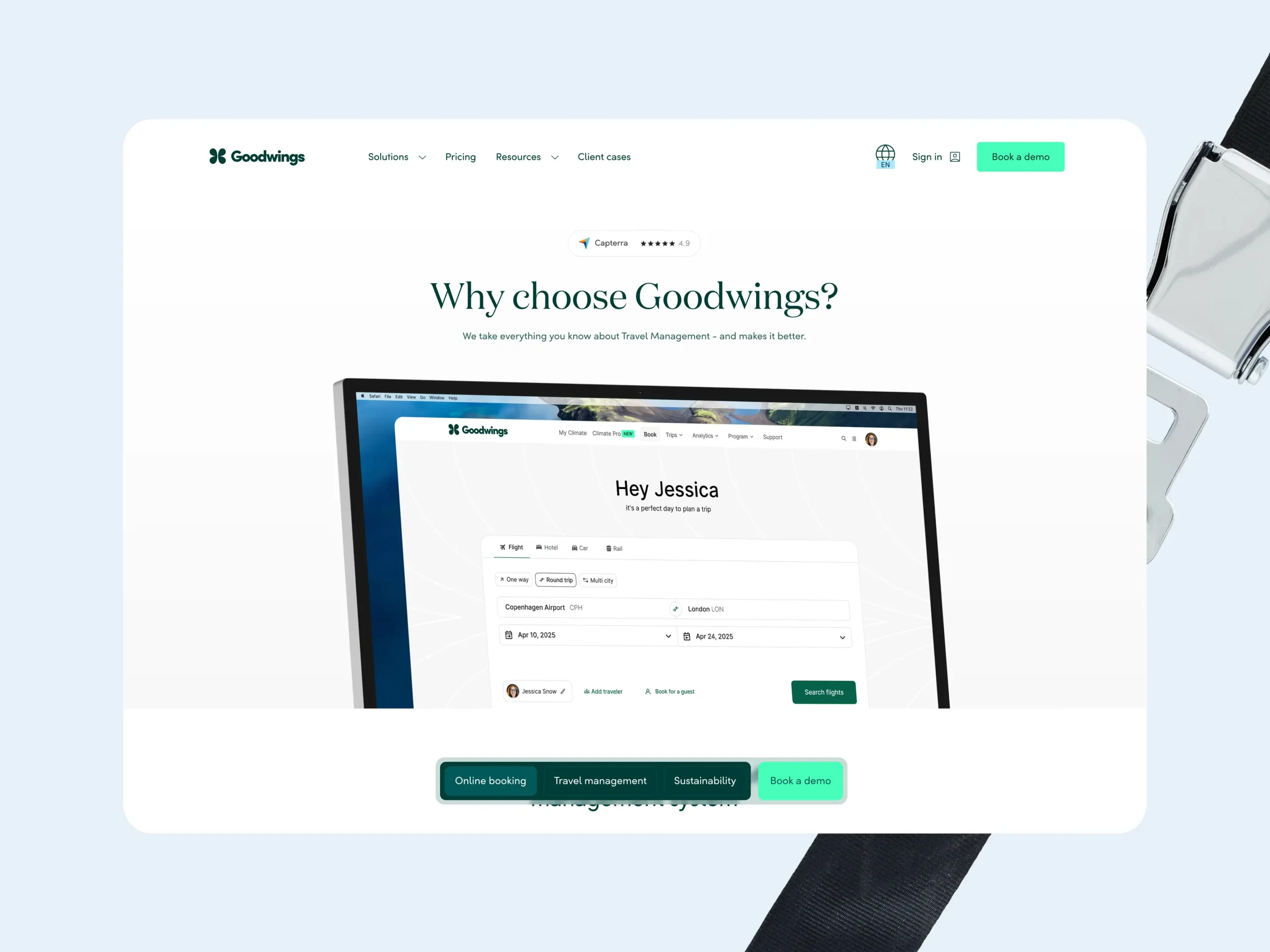 Goodwings website redesign overview