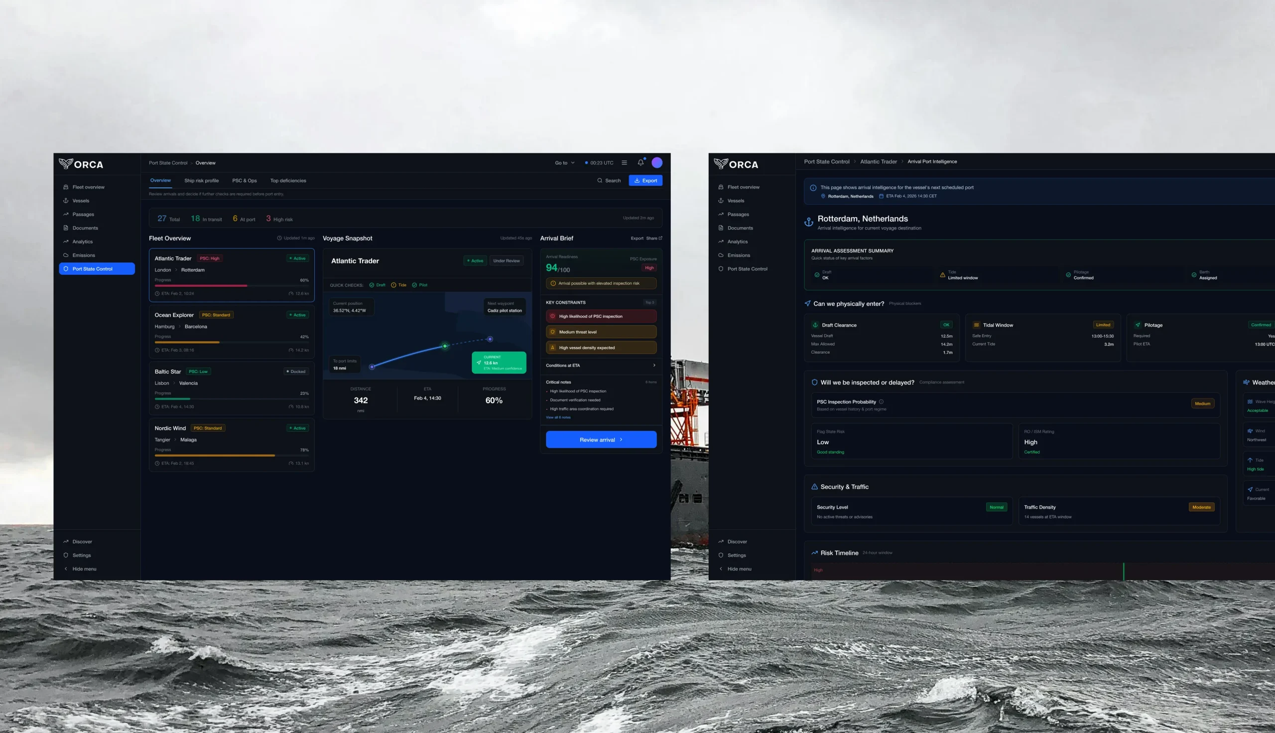 Orca AI arrival approval flow